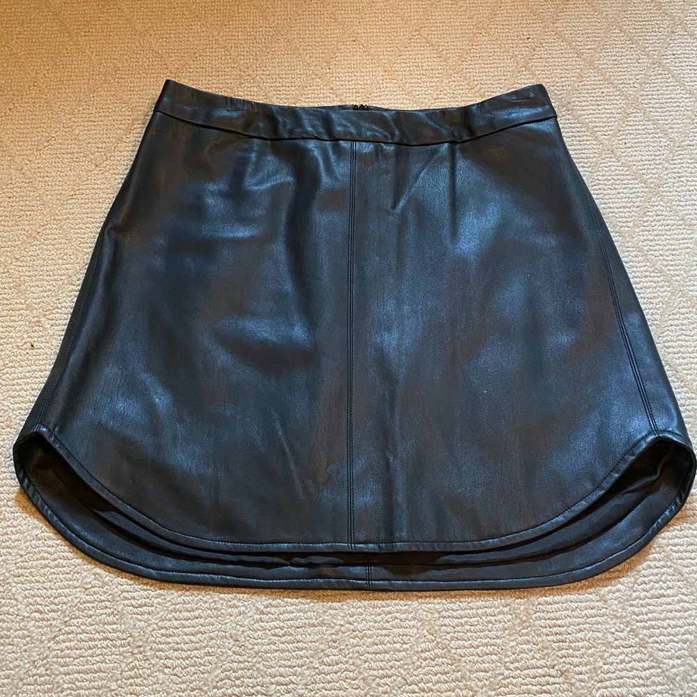 NEW South Moon Under Black Faux Leather Skirt